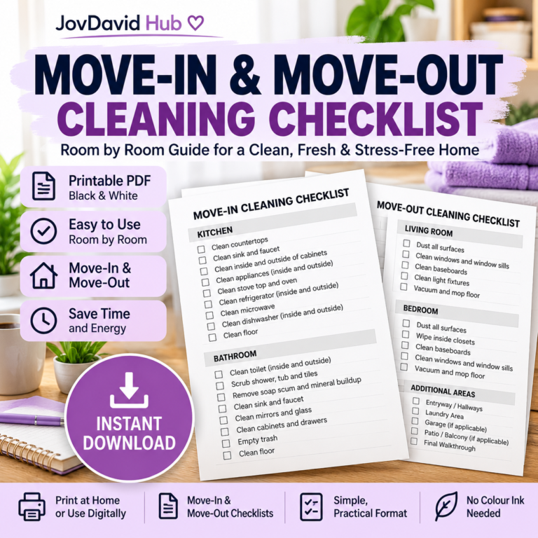 Move-In & Move-Out Cleaning Checklist